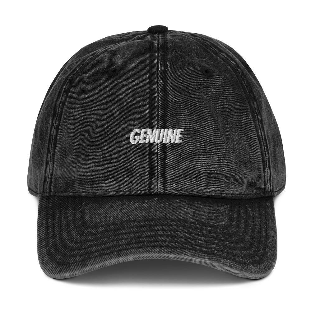 Genuine Design Embroidered Vintage Cotton Twill Hat Unisex—Genuine Design luxury consignment