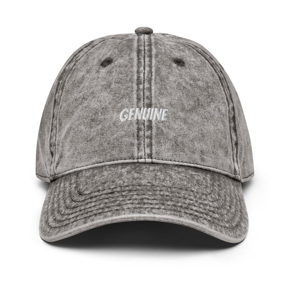 Genuine Design Embroidered Vintage Cotton Twill Hat Unisex—Genuine Design luxury consignment