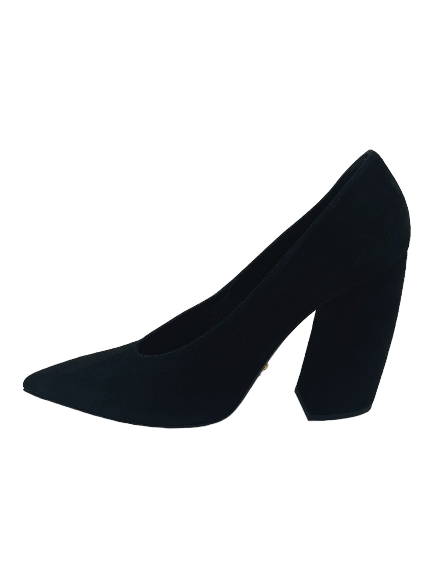 Prada Black Suede Pointed Toe High Heels 8 W