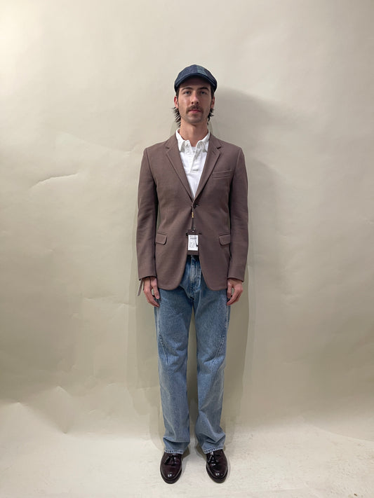 Gucci Taupe Knit Cotton Unlined Sport Coat 36R