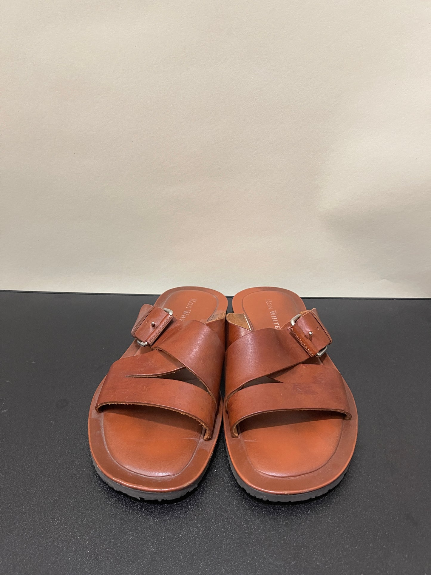 Ron White Cognac Leather Sandals 8 M / 9.5 W