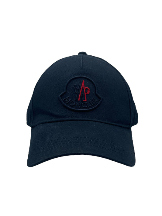 Moncler Navy Blue Cotton Tonal Logo Baseball Cap