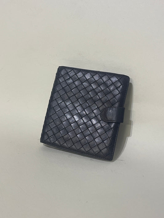 Bottega Veneta Dark Brown Intrecciato Leather Bifold Wallet