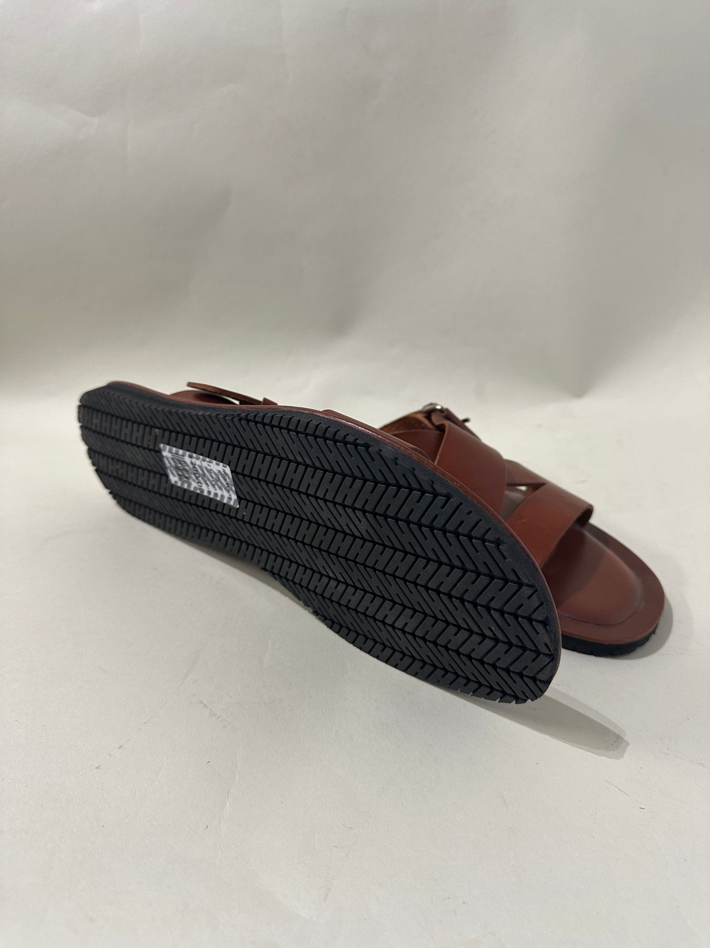 Ron White Cognac Leather Sandals 12 M / 13.5 W