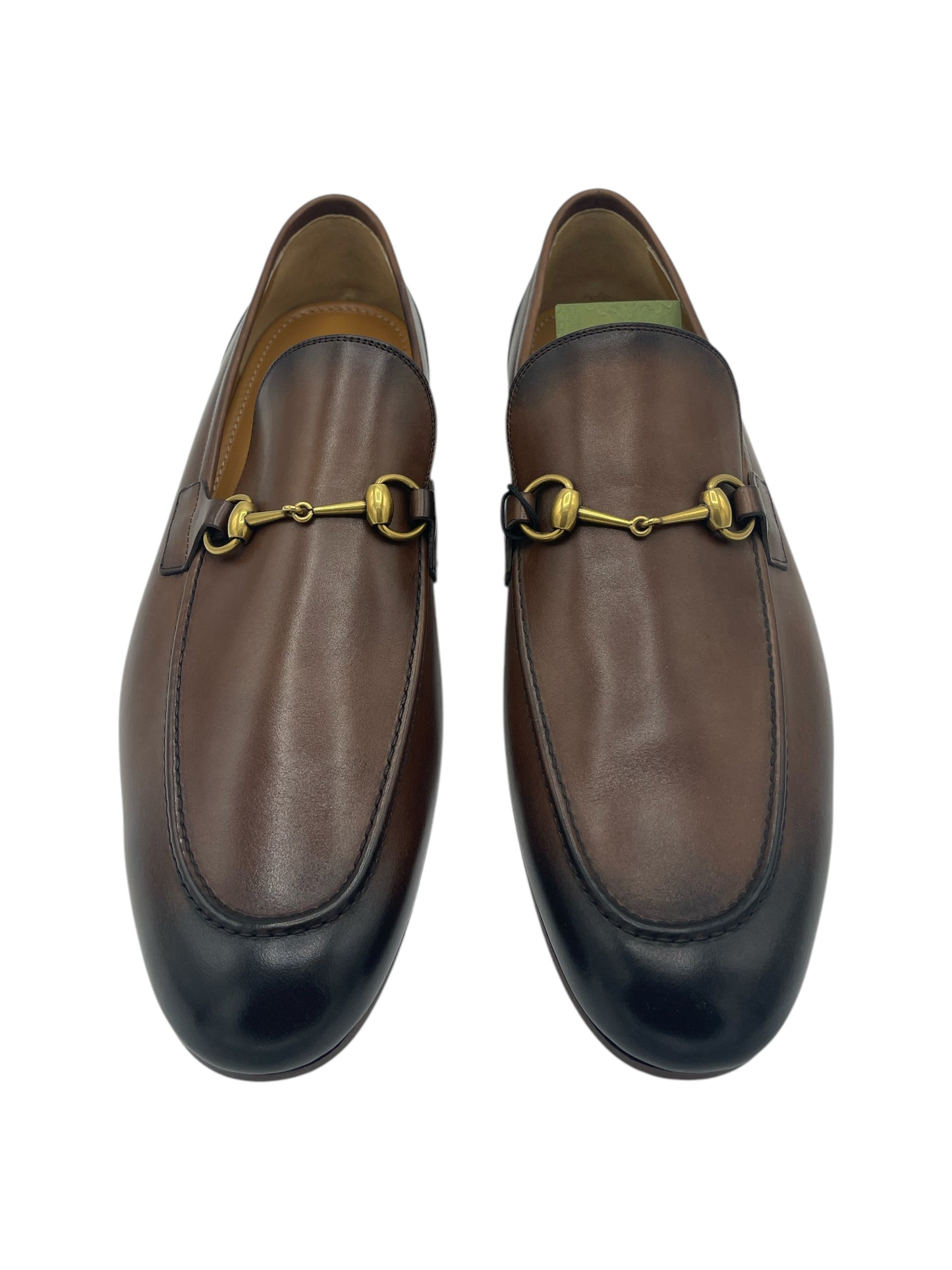 Gucci Brown Leather Jordaan Horsebit Loafers 14.5 M / 16 W