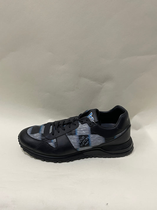 Louis Vuitton Black, White, & Blue Leather Checker Run Away Sneakers 9 M / 10.5 W