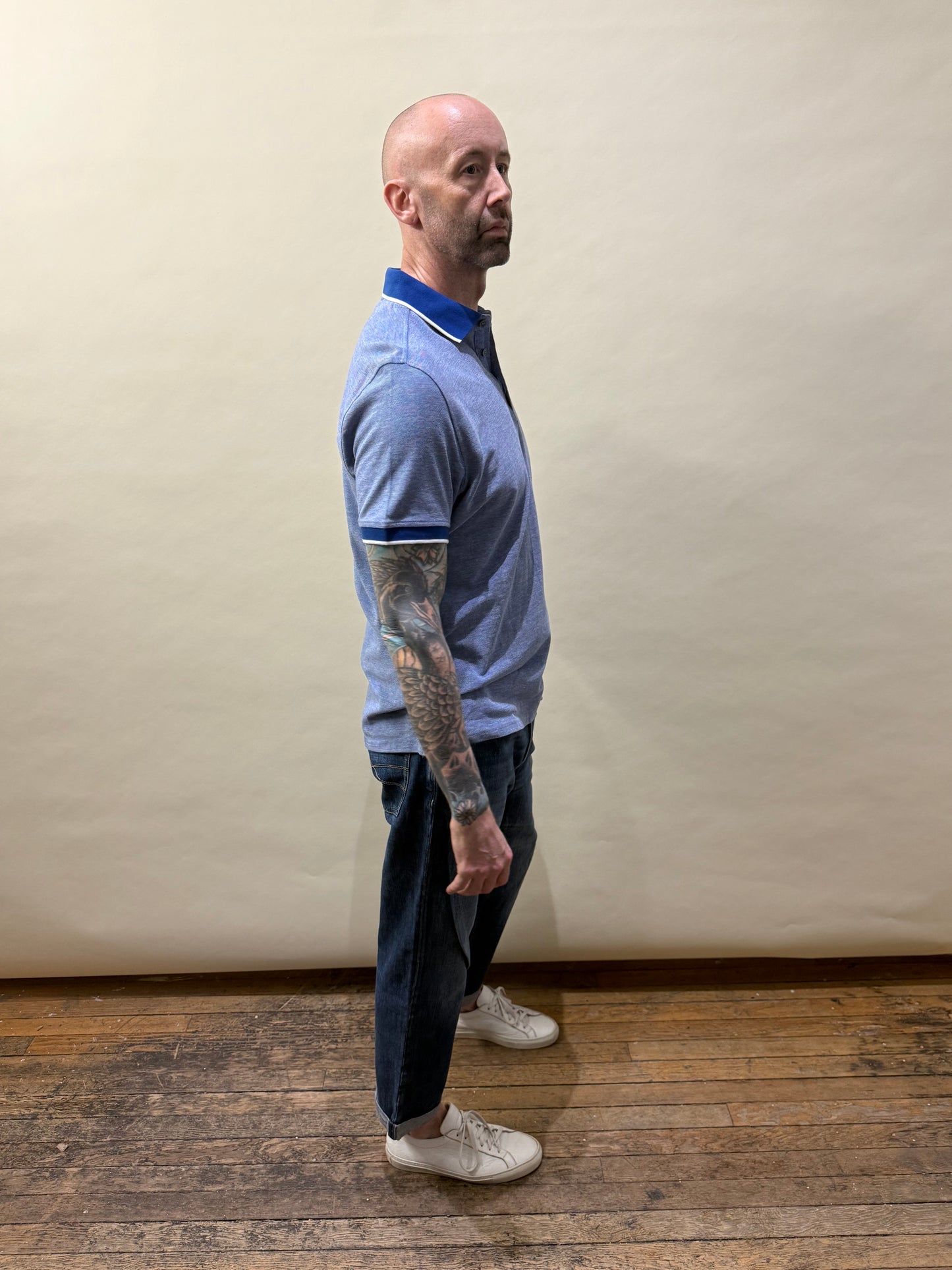 Givenchy Blue Cotton SS Polo Shirt Large - L