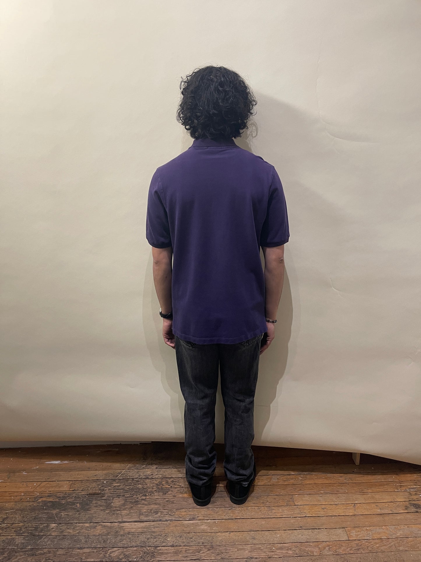 Burberry Purple SS Polo Shirt Medium