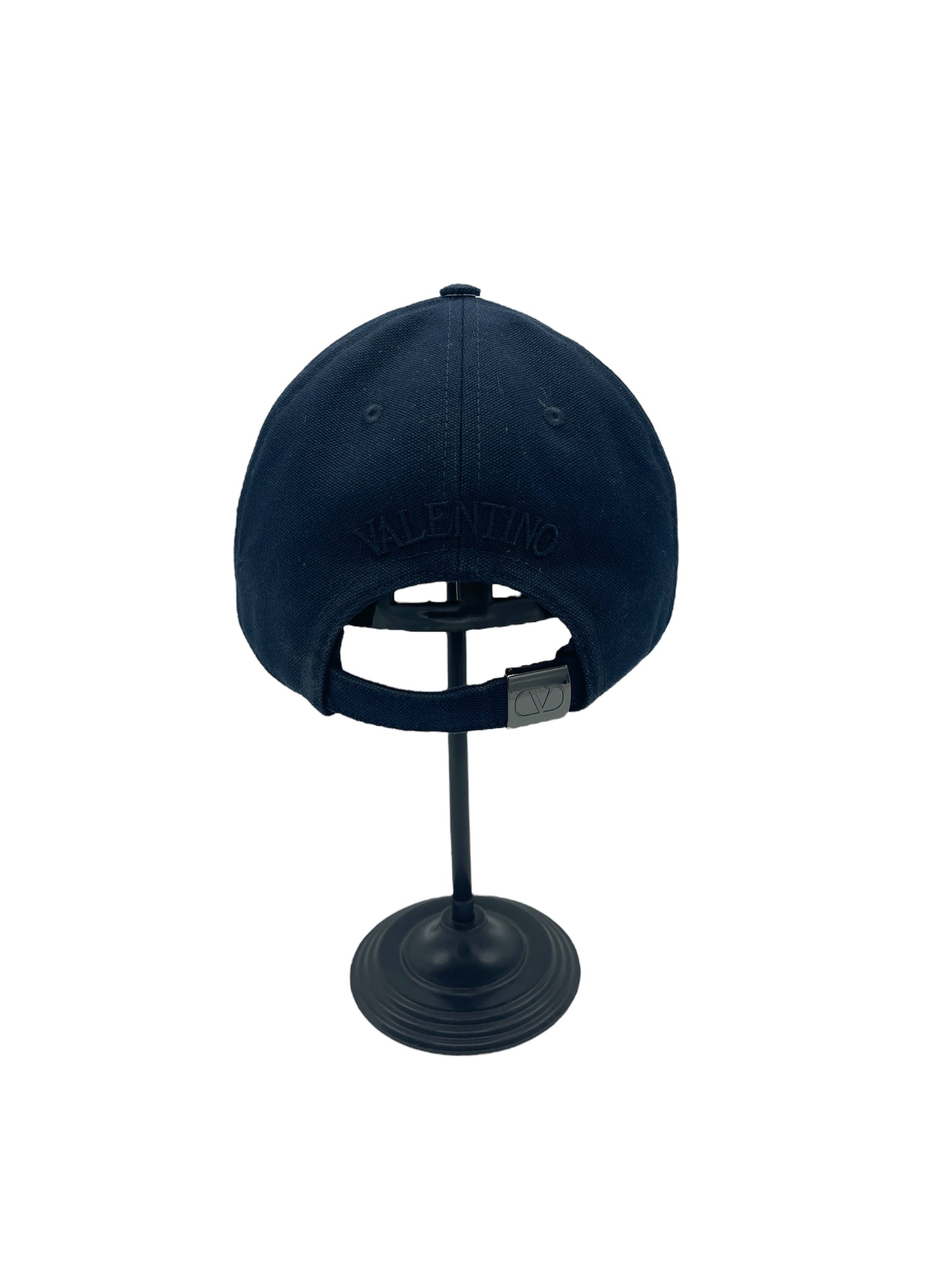 Moncler Navy Blue Cotton Tonal Logo Baseball Cap