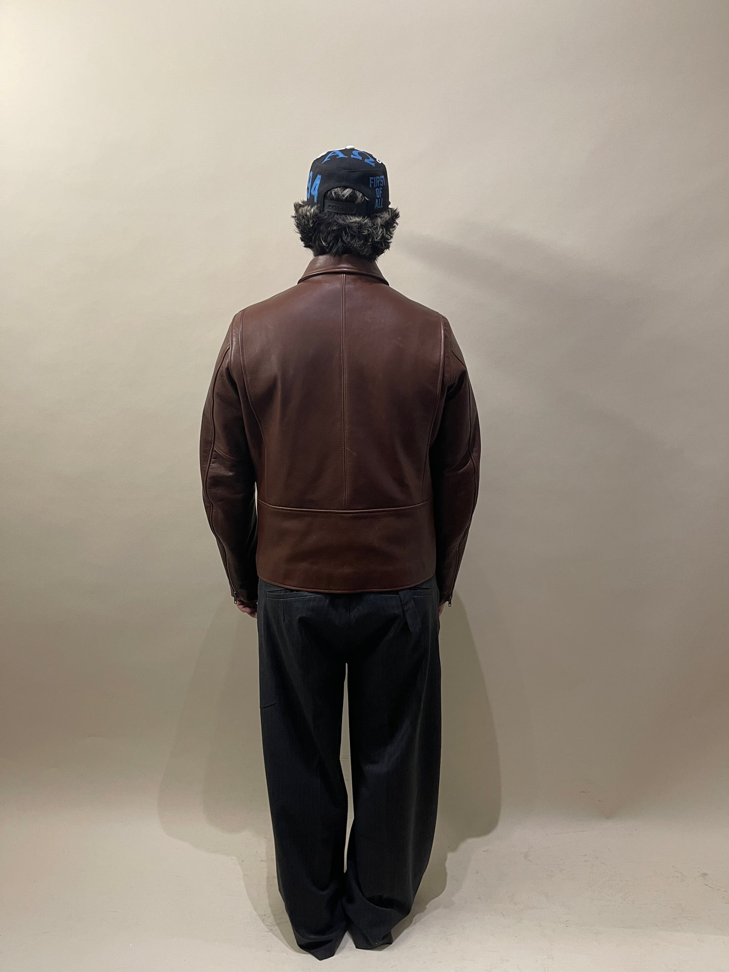 Golden Bear for Taylor Stitch Dark Brown Cowhide Moto Jacket Extra Large - XL