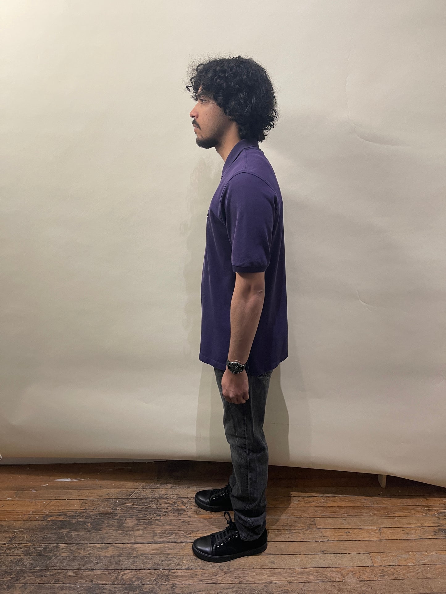 Burberry Purple SS Polo Shirt Medium