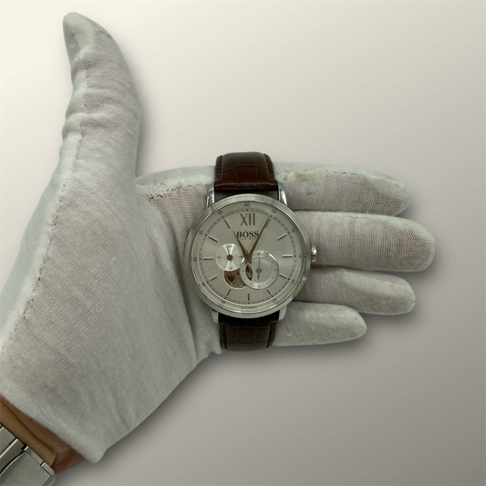 Hugo Boss Brown & Silver Signature Automatic Watch