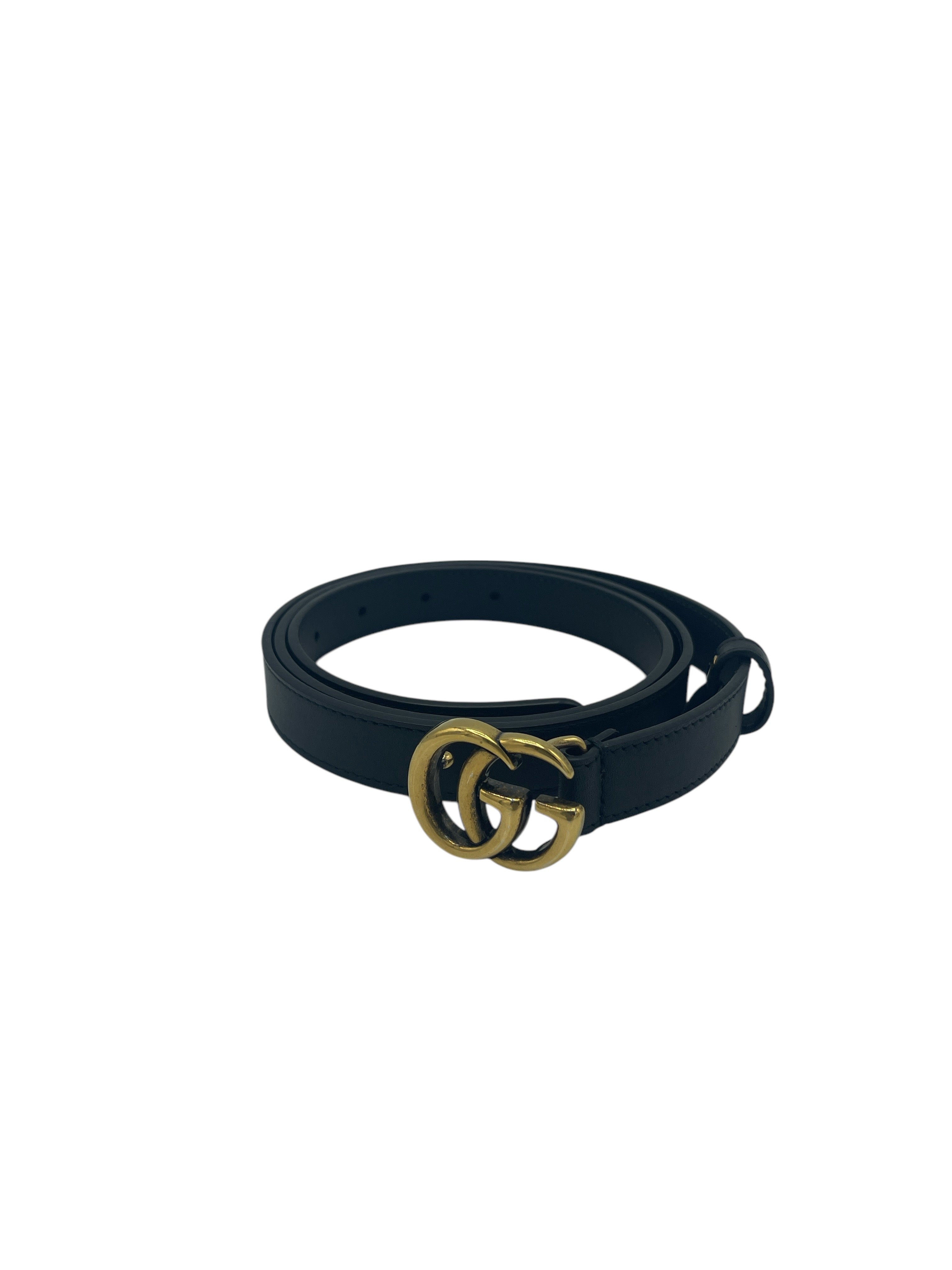 Gucci black thin belt online