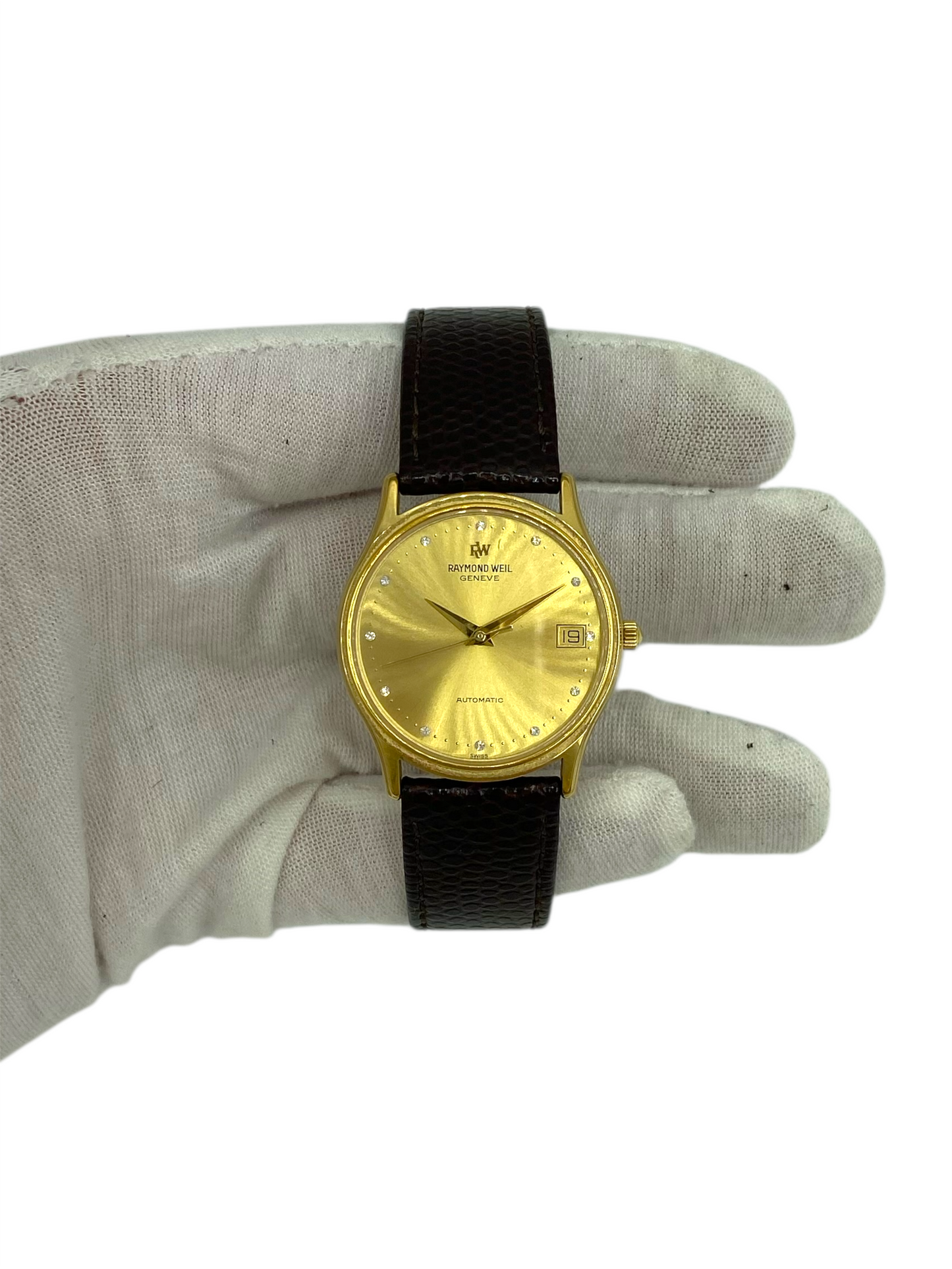 Raymond Weil 18K Gold Electroplated Round Watch