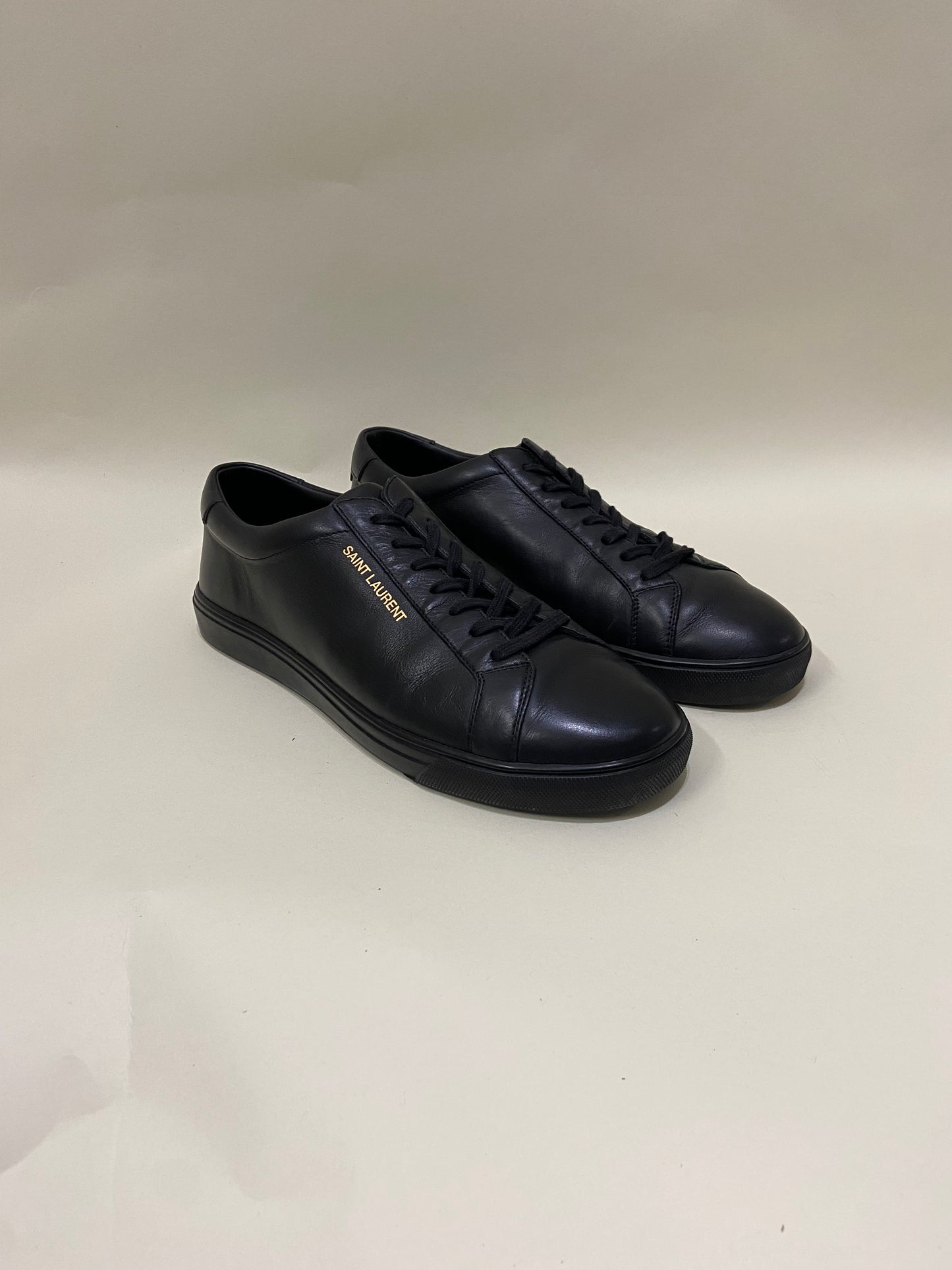 Saint Laurent Black Leather Basic Sneakers 8 M / 9.5 W