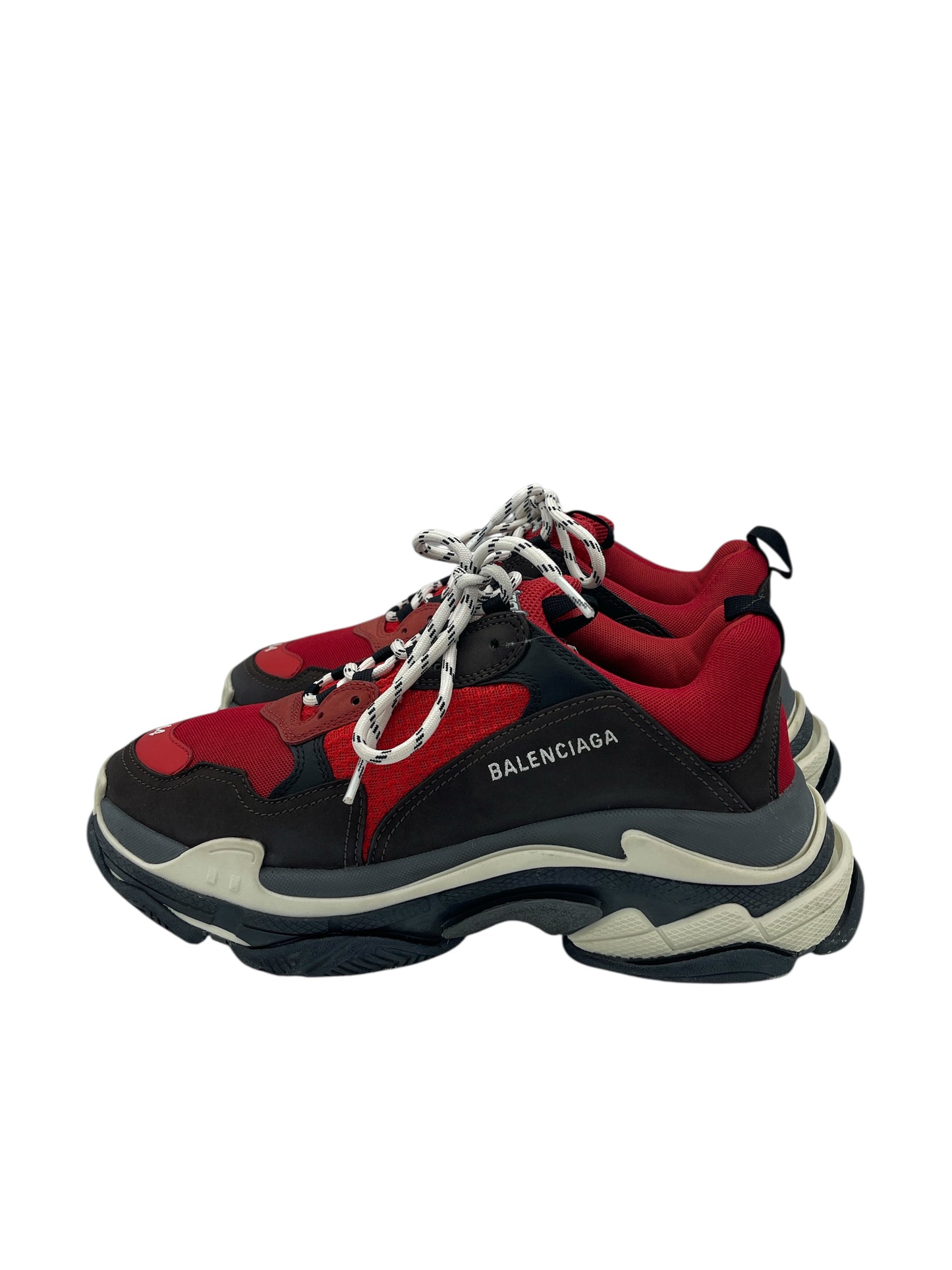 Balenciaga Red Black Triple S Sneakers 11 M / 12.5 W