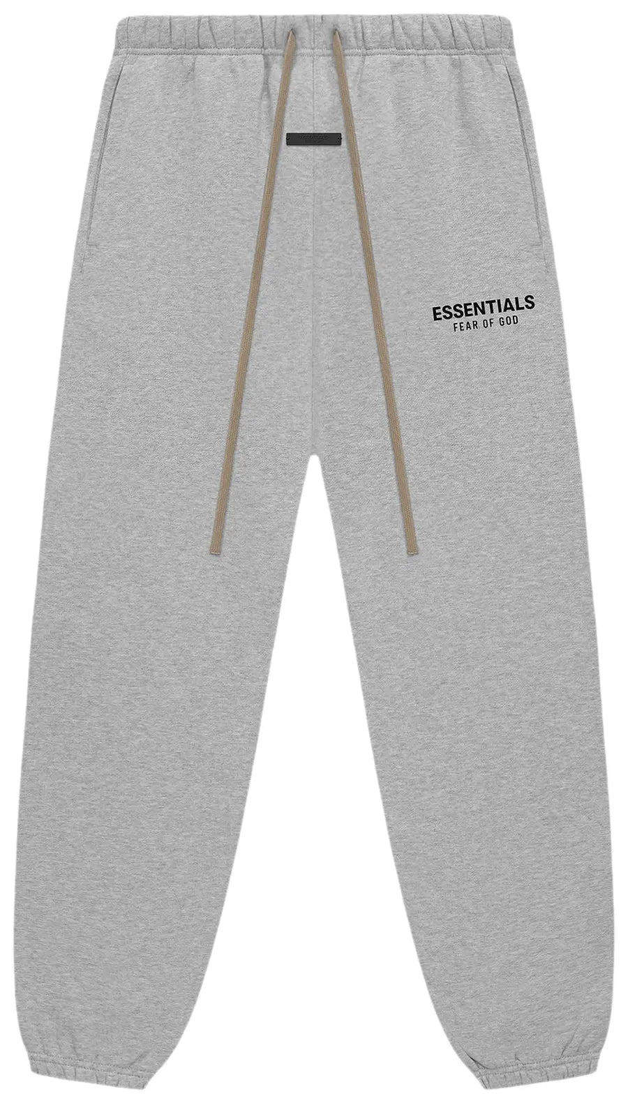 Gray sweatpants with a brand logo on a white background