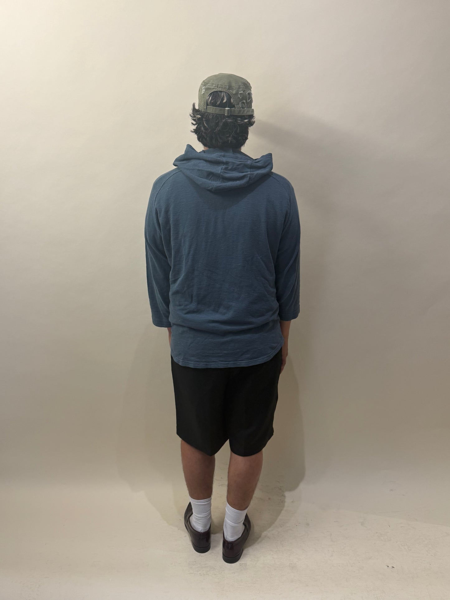 Stone Island Slate Blue Slub Cotton Hooded LS T-Shirt Extra Large - XL