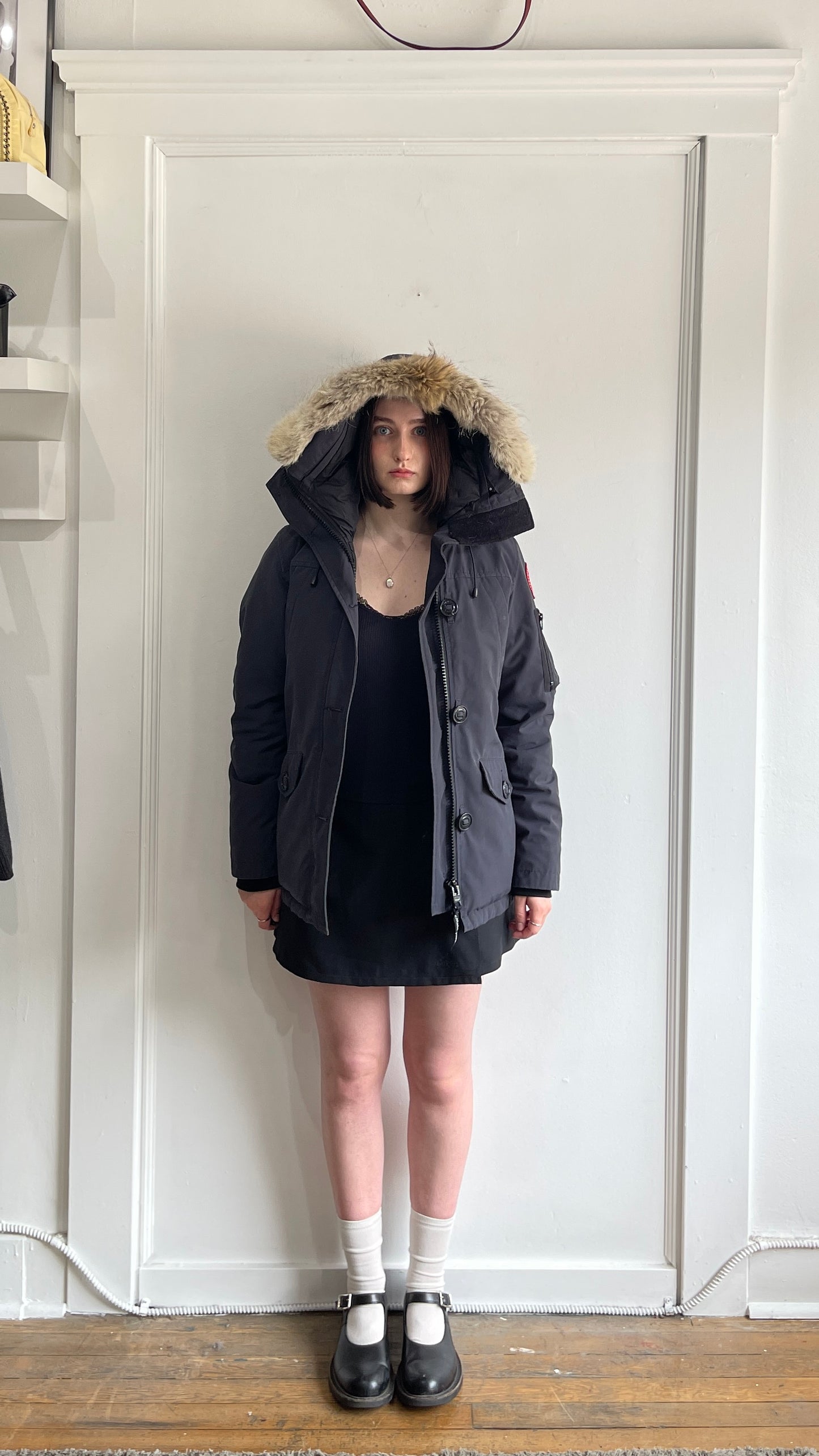 Canada Goose Dark Grey Down Filled Short Parka Small - S