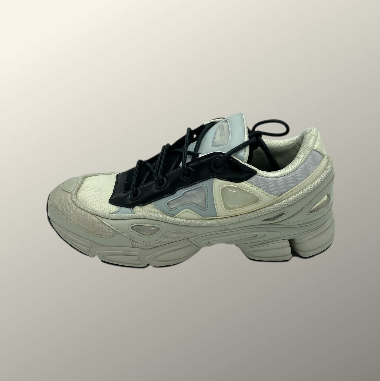 Adidas x Raf Simons Cream & Silver Ozweego 3 Sneakers 11 M / 12.5 W