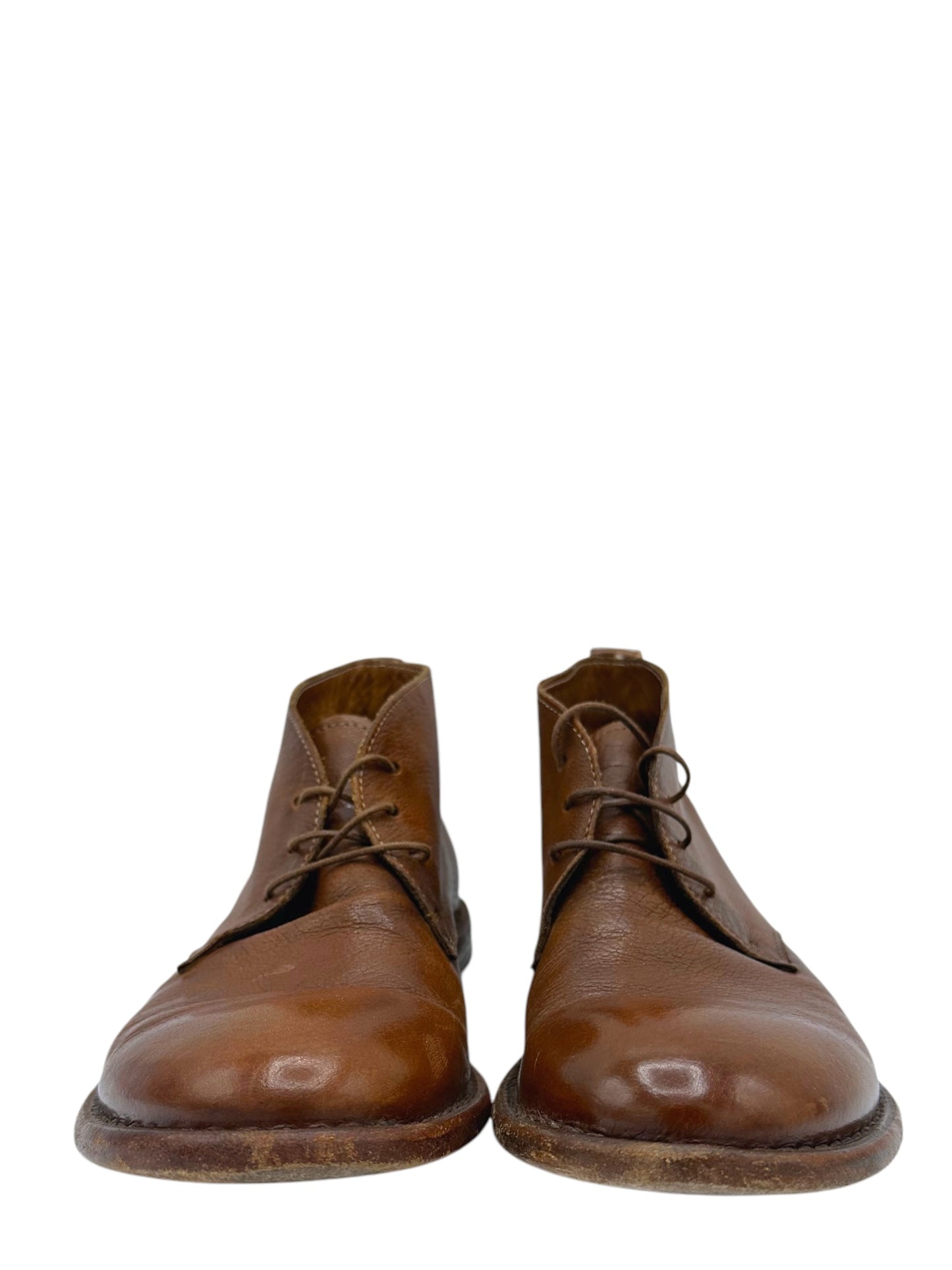 Moma Cognac Leather Chukka Boots 9 M