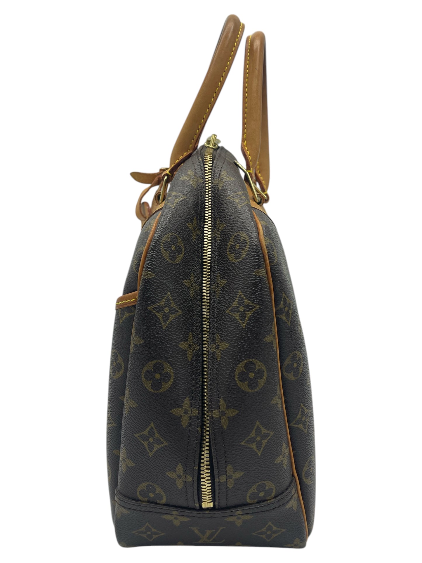 Louis Vuitton Brown Coated Canvas Deauville Handbag