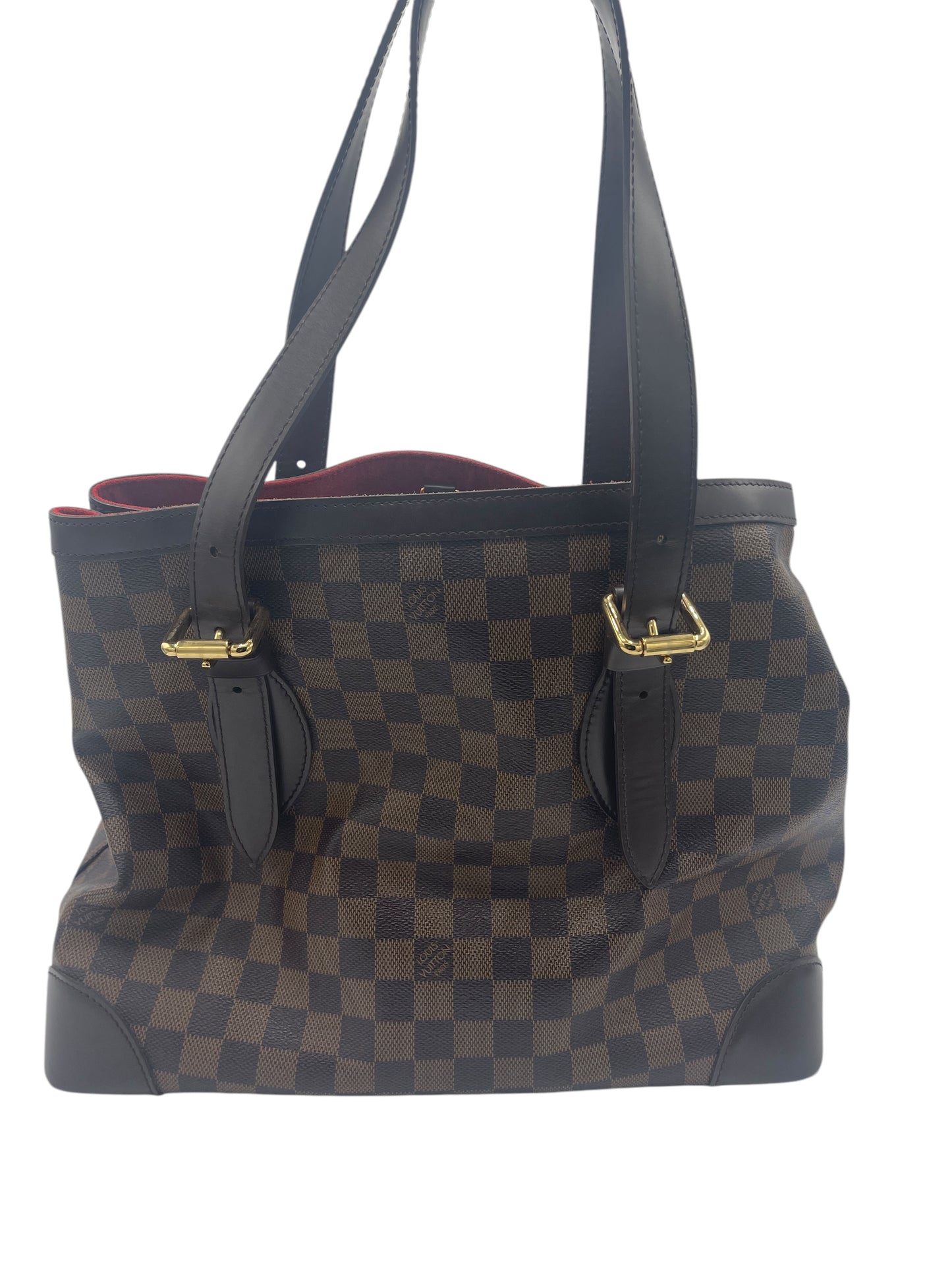 Louis Vuitton Brown Checker Monogram Hampstead MM Damier Ebene Tote