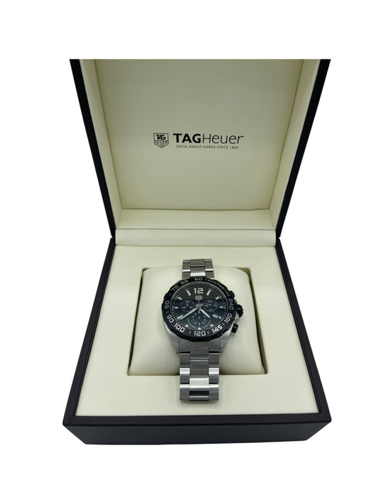 Tag Heuer Silver & Black Formula 1 Chronograph Watch