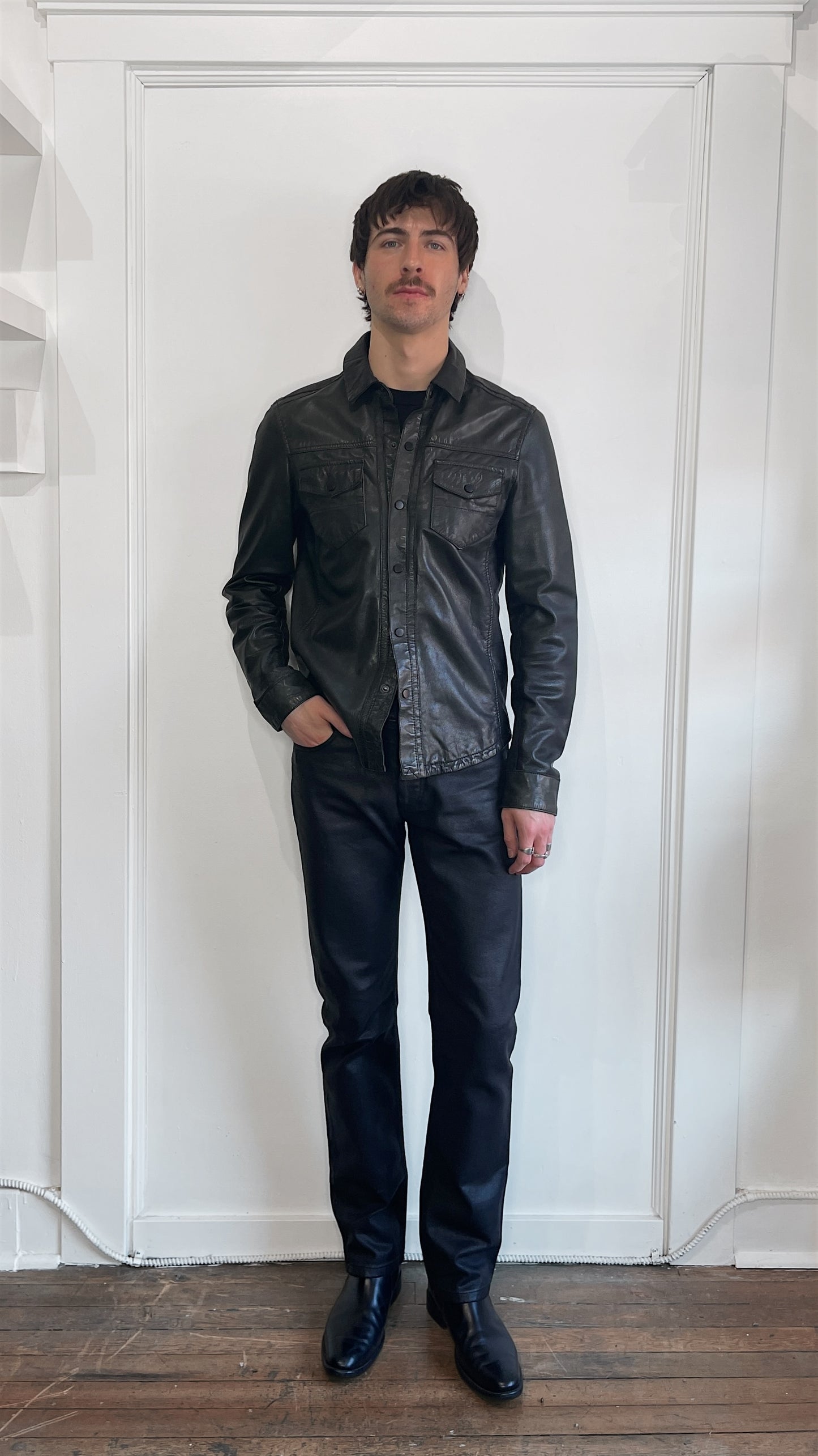 Helmut Lang Black Waxed Italian Fit Denim 29