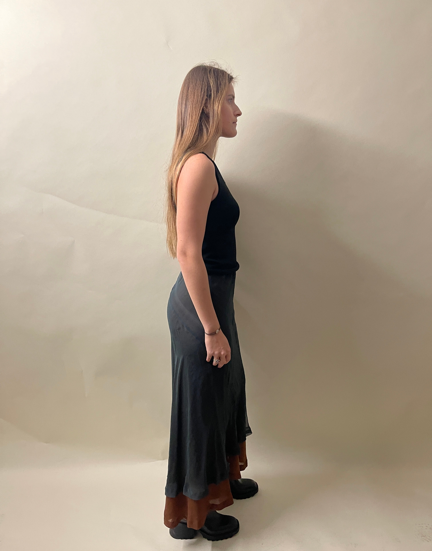 Comme Des Garcons Black Mesh V-Neck Tank Top Small - S