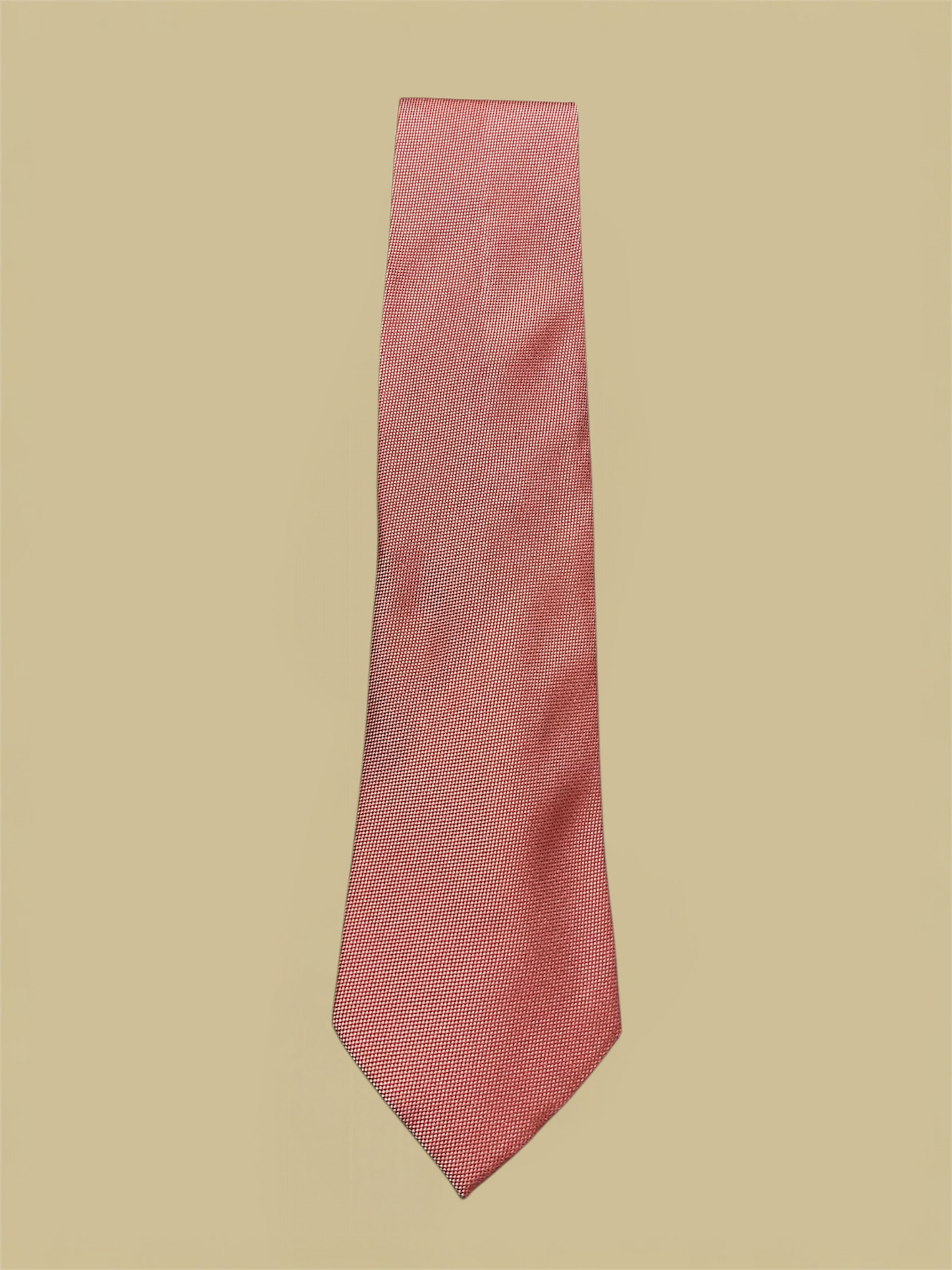 Tiffany & Co. Red/Salmon Birdseye Pattern Silk Tie