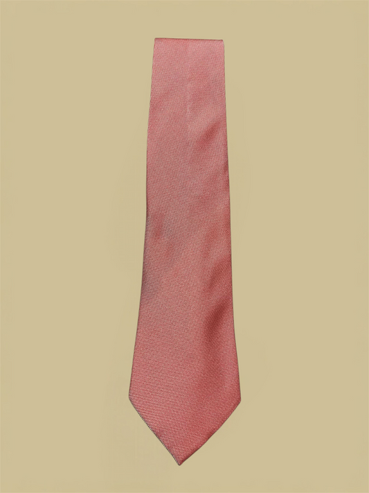Tiffany & Co. Red/Salmon Birdseye Pattern Silk Tie