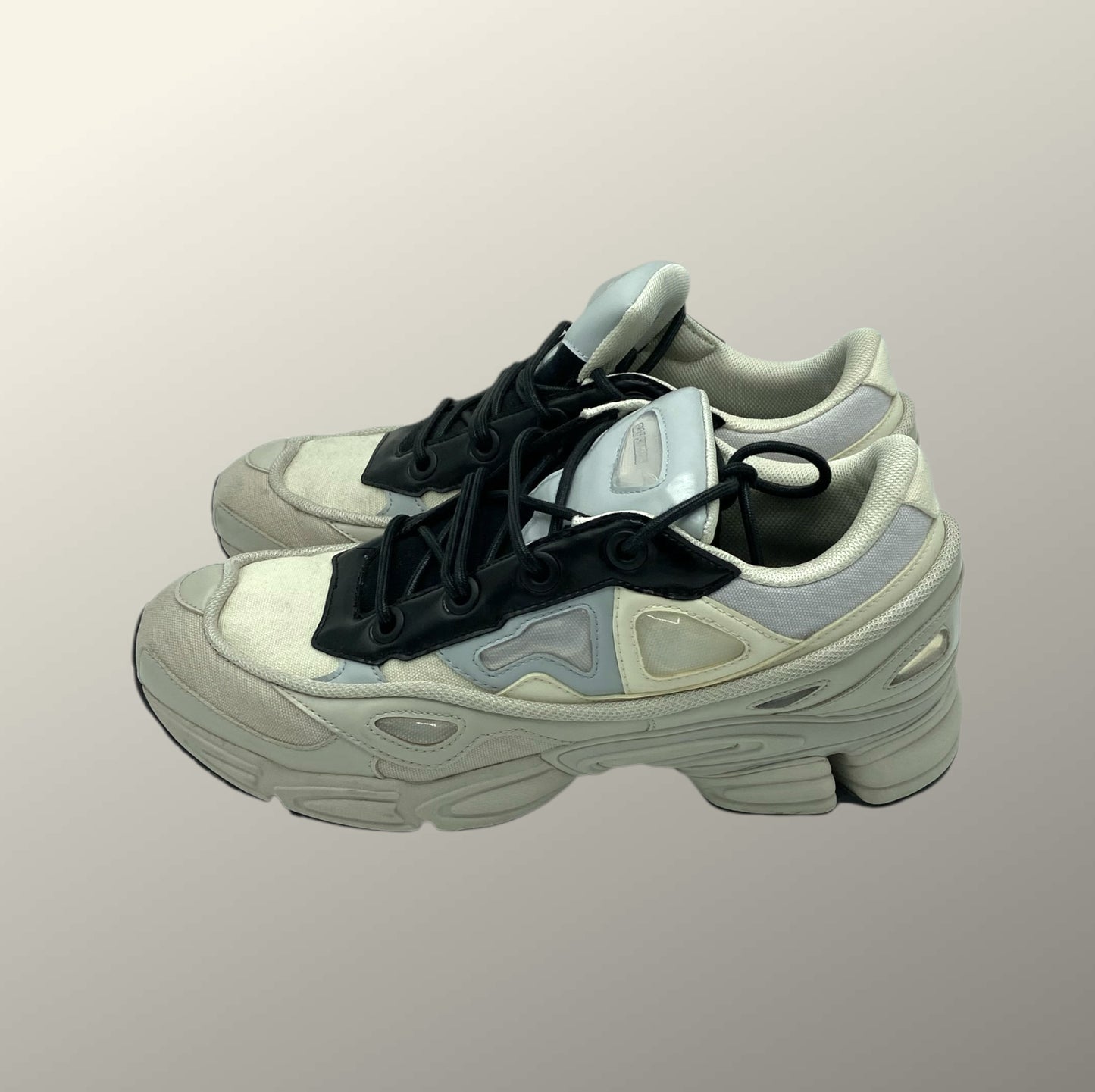 Adidas x Raf Simons Cream & Silver Ozweego 3 Sneakers 11 M / 12.5 W