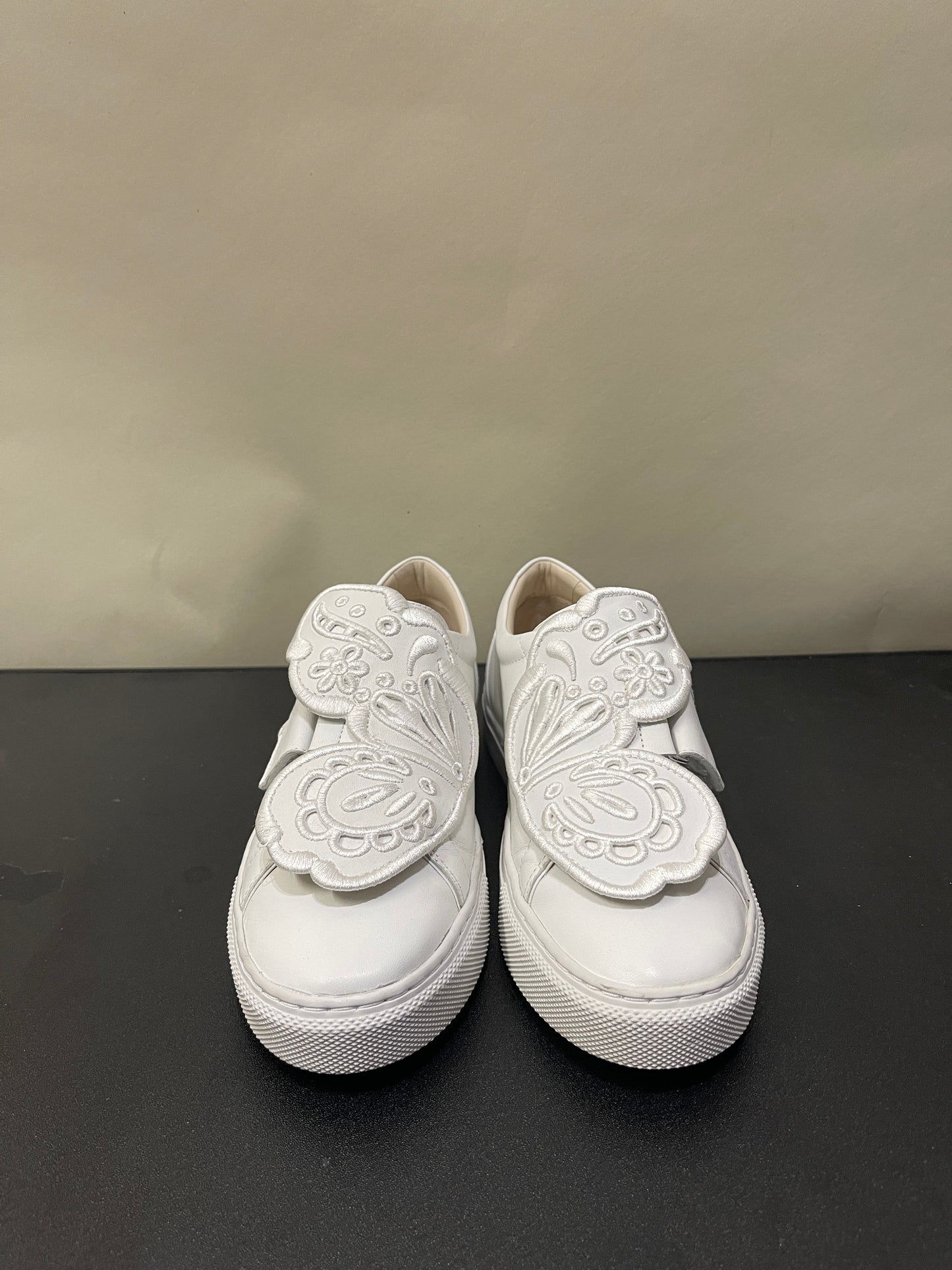 Sophia Webster White Leather Butterfly Sneakers 5.5 M / 7 W