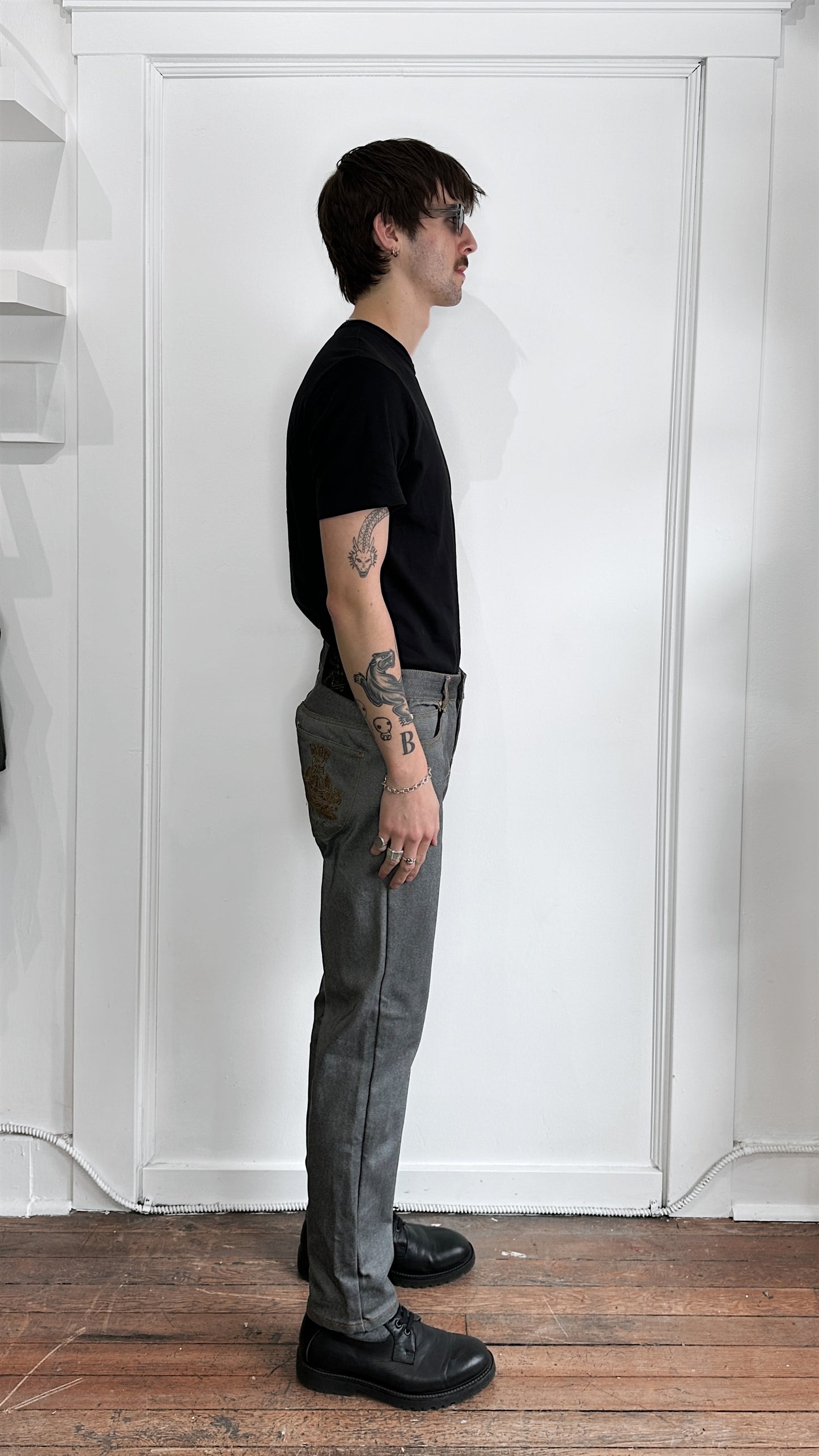 Lee X Vivienne Westwood Grey Slim Fit Stretch Denim 32