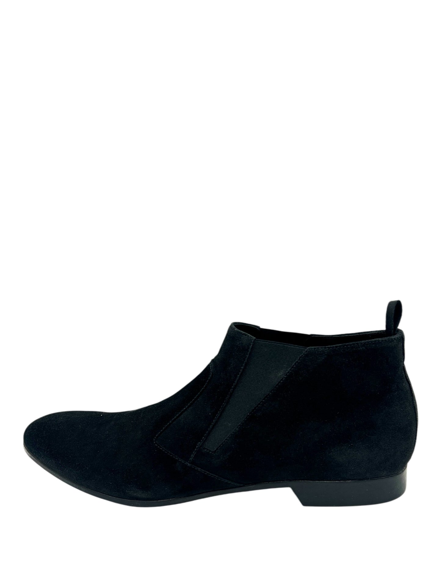 Prada Black Suede Almond Toe Chelsea Boots 9.5 M