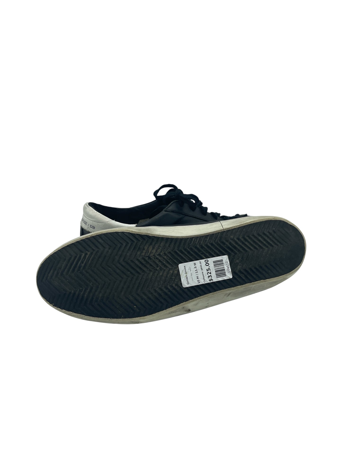Golden Goose Black & White Leather Super-Star Sneakers 10 M / 11.5 W