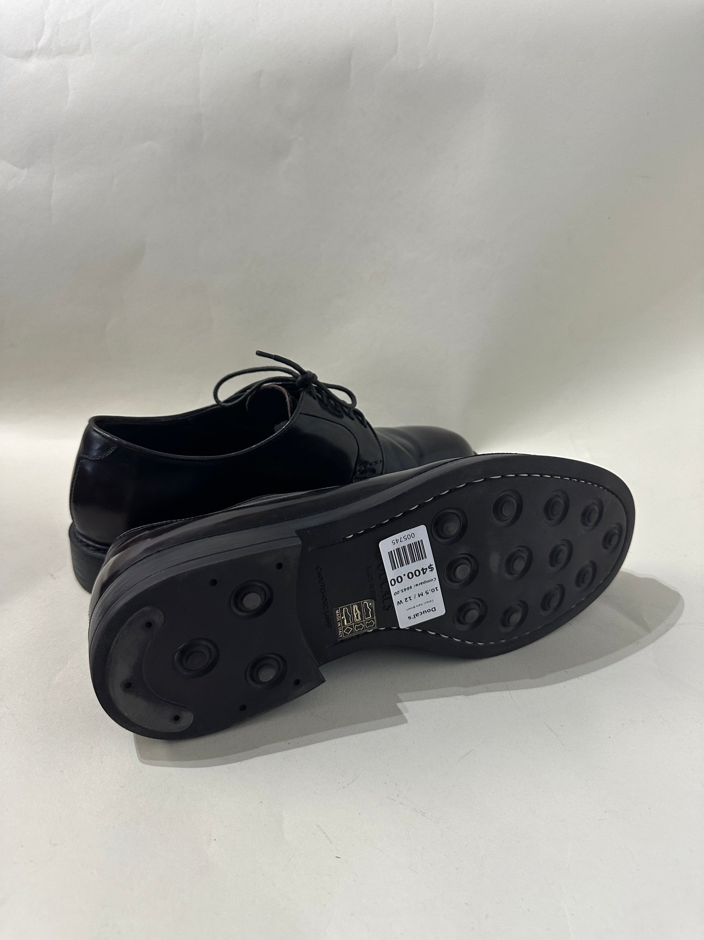 Doucal's Dark Brown Leather Derby Dress Shoes 10.5 M / 12 W