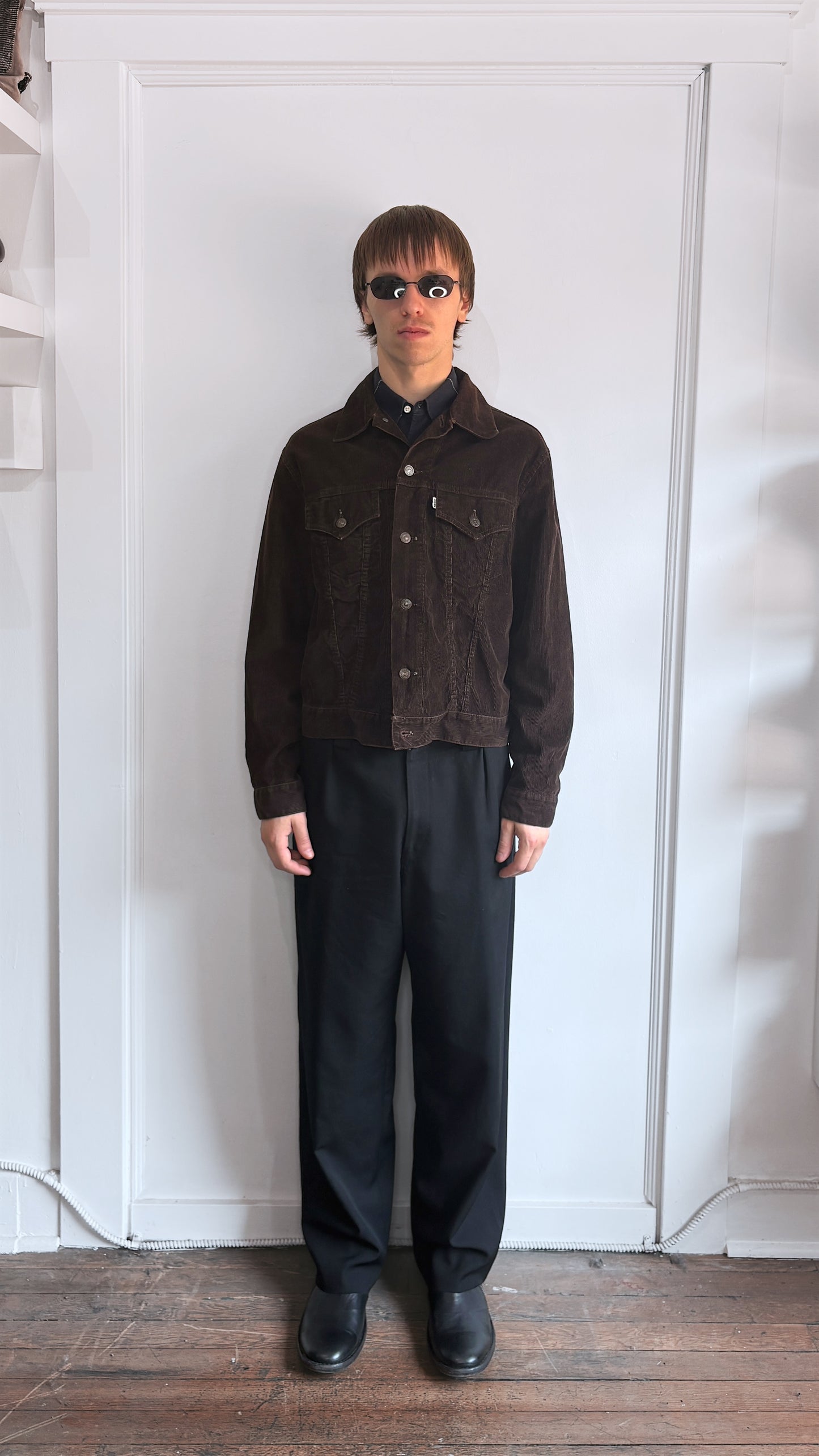 Levi's Dark Brown Corduroy Trucker Jacket 42