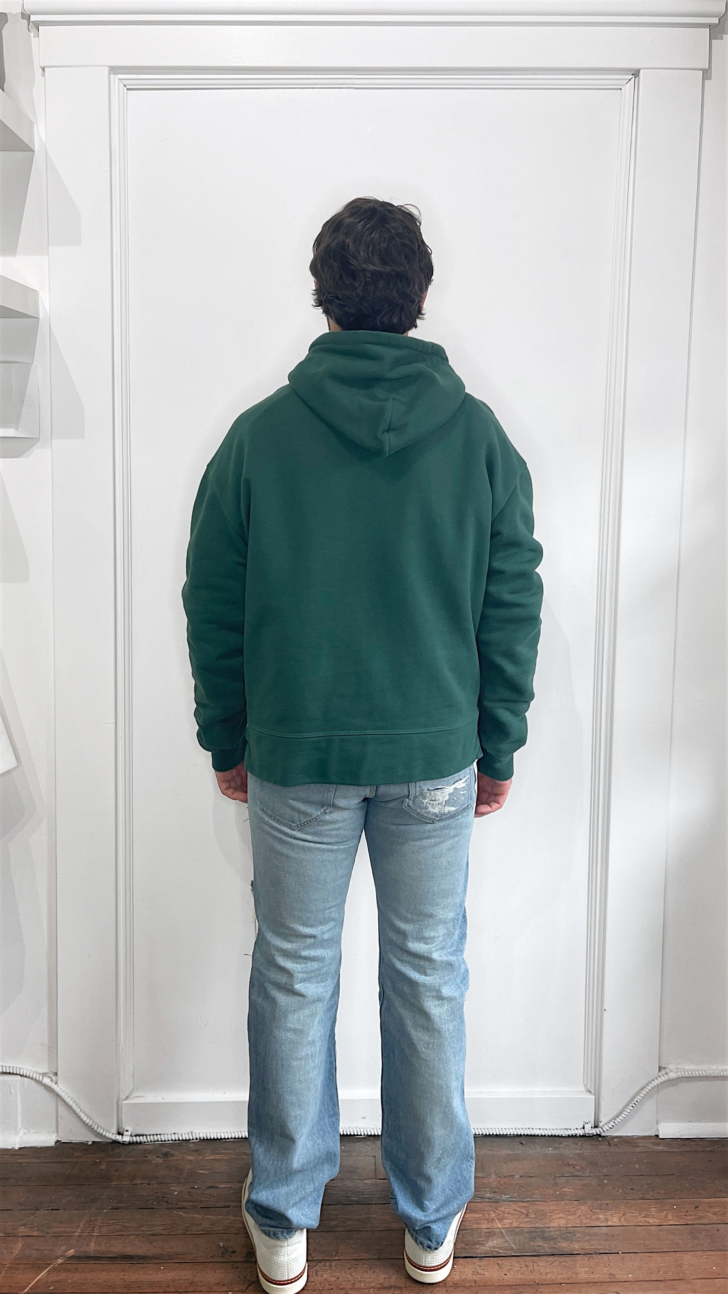 John Elliott Forest Green Plain Hoodie Extra Large