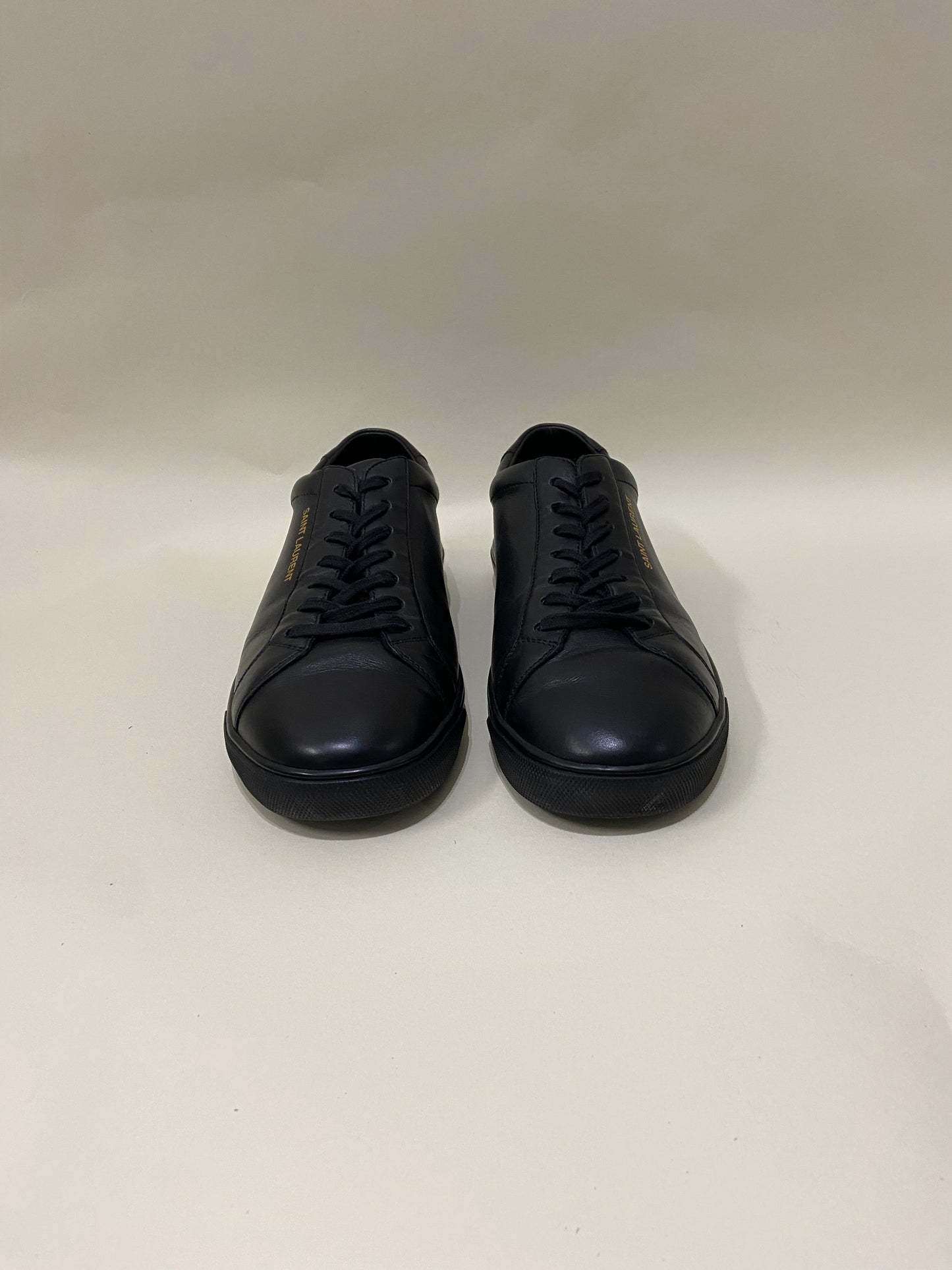 Saint Laurent Black Leather Basic Sneakers 8 M / 9.5 W
