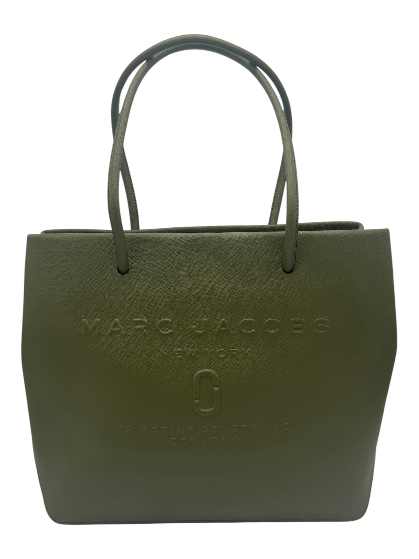 Marc Jacobs Olive Green Saffiano Leather Tote Bag