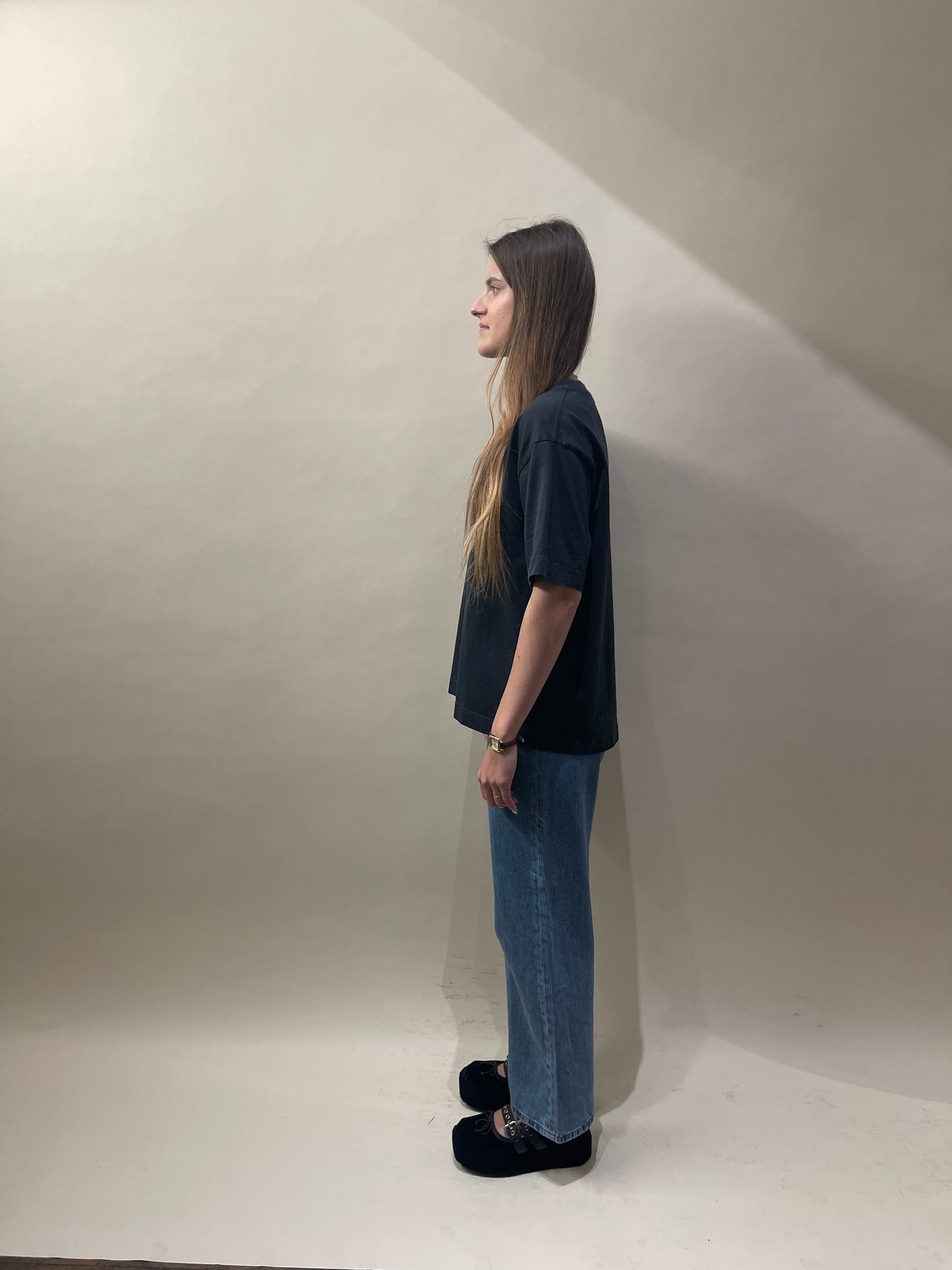 Acne Studios Faded Black Small Logo SS T-Shirt Large - L