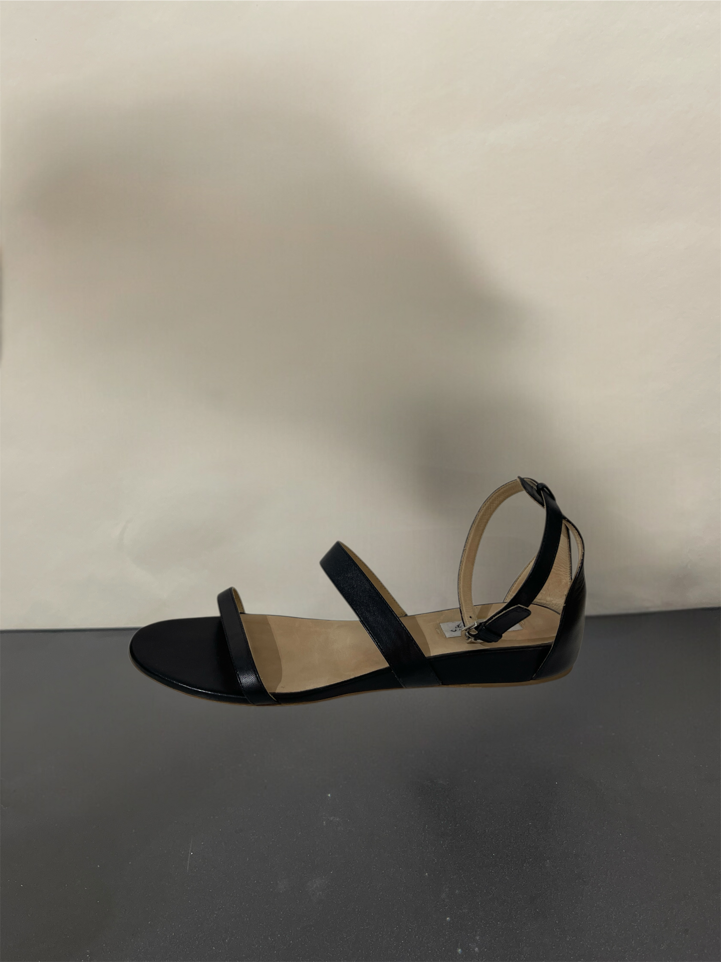 Gabriela Hearst Black Leather Platform Sandals 9 M / 10.5 W