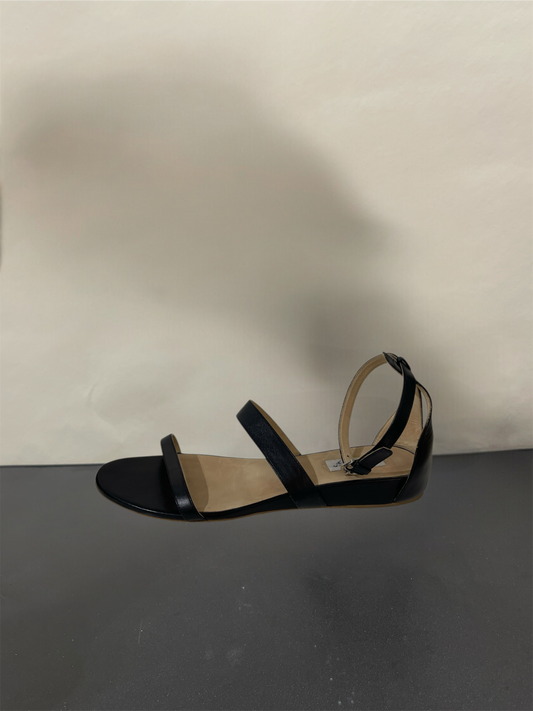 Gabriela Hearst Black Leather Platform Sandals 9 M / 10.5 W