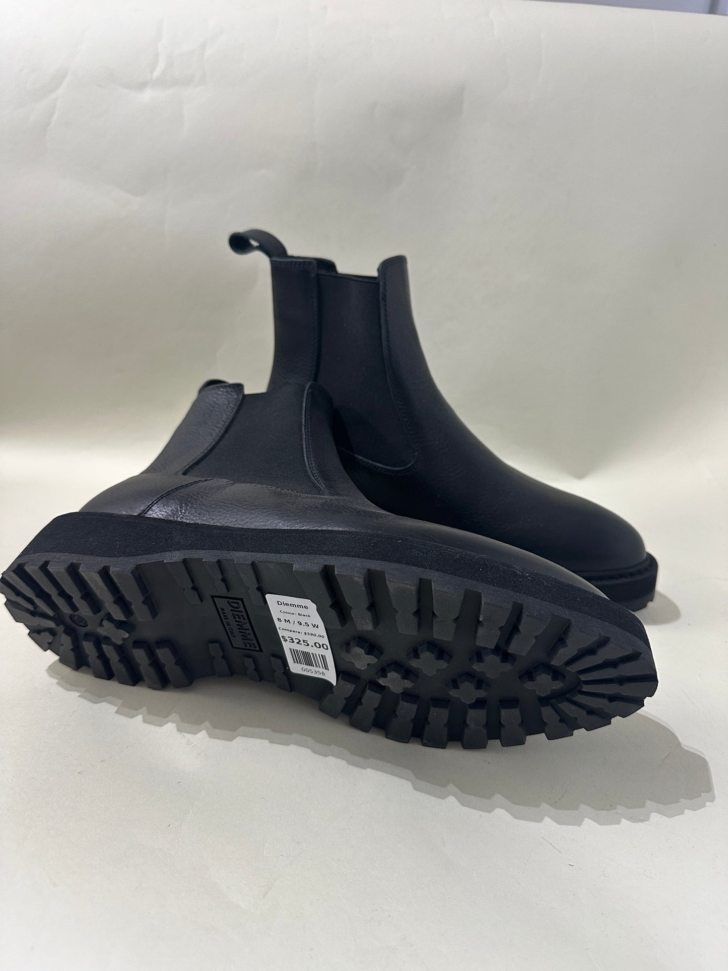 Diemme Black Leather Alberone Chelsea Boots 8 M / 9.5 W