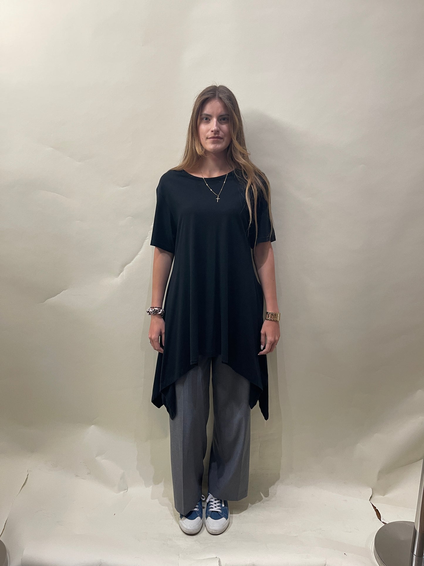 GroundY Black Cotton Blend T-Shirt Dress Small - S