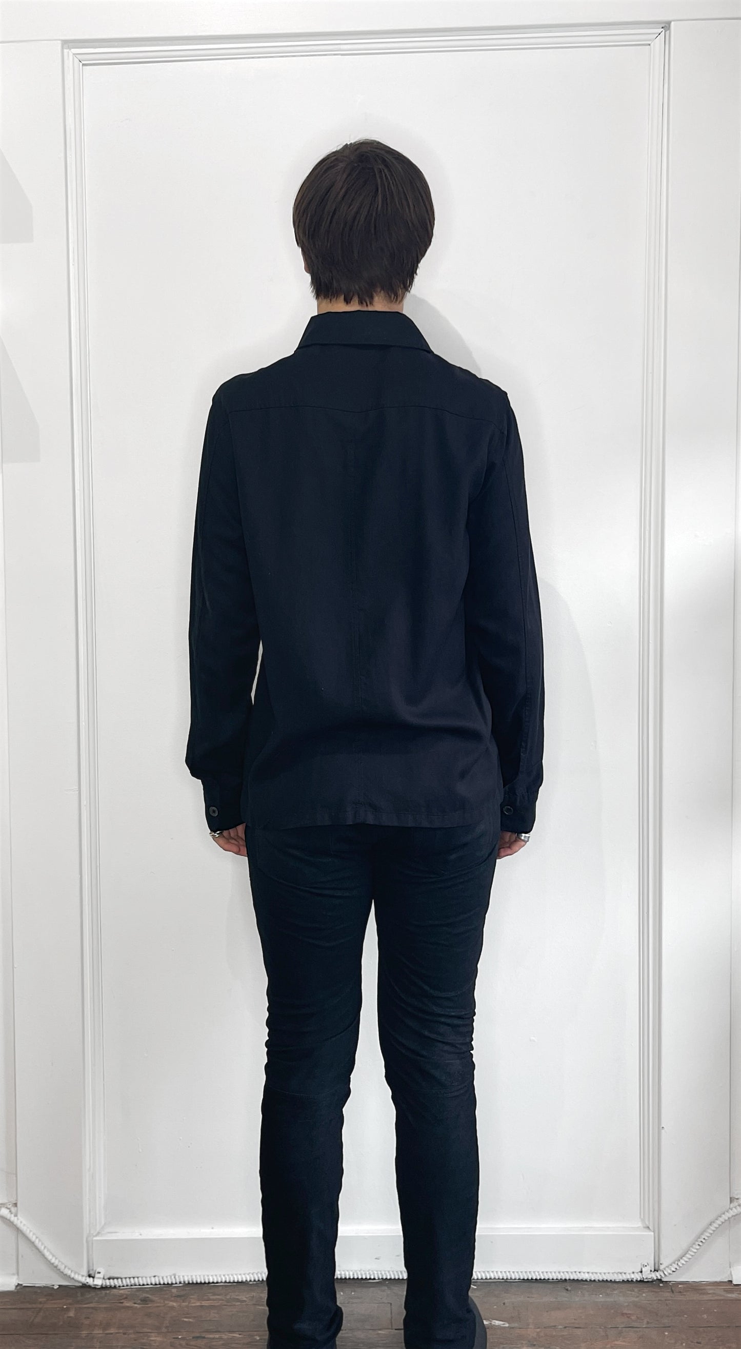 Our Legacy Black Lightweight Lyocell Zip Shirt 36