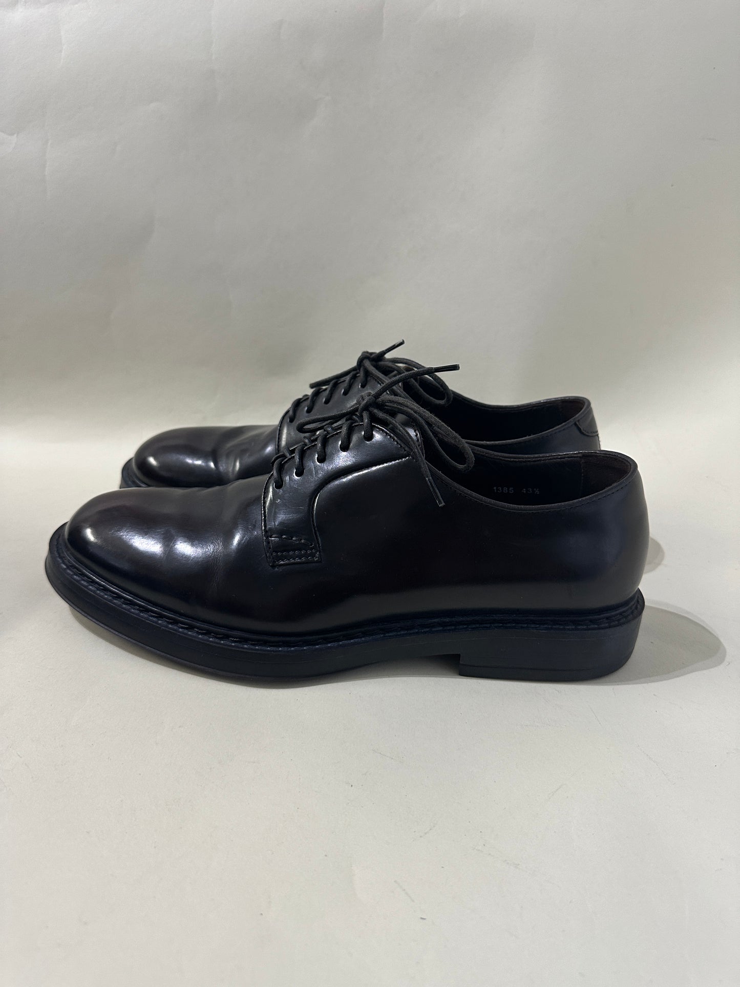 Doucal's Dark Brown Leather Derby Dress Shoes 10.5 M / 12 W