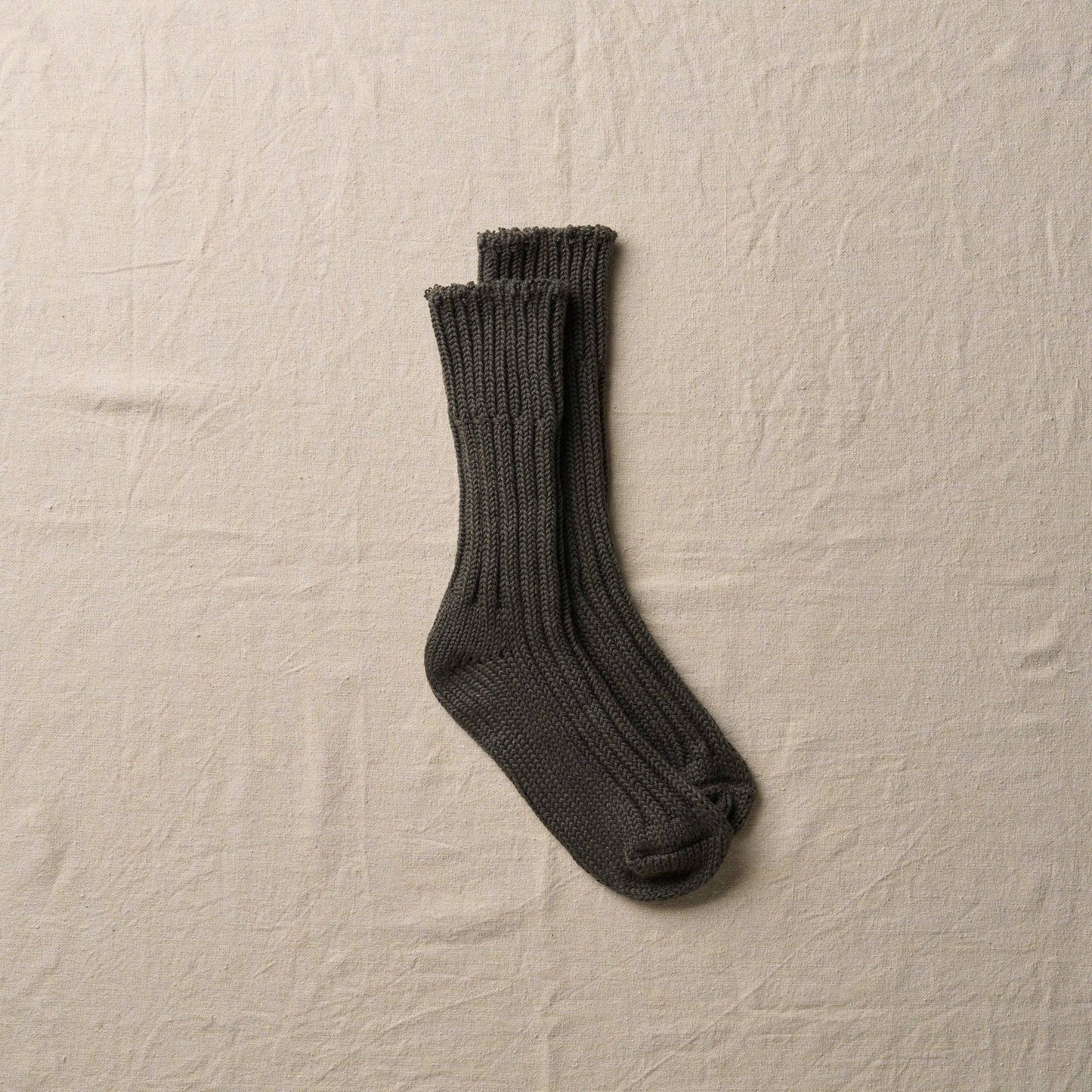 YAHAE - Aug 2026 | PO｜Organic Cotton Low Gauge Socks Natural Black